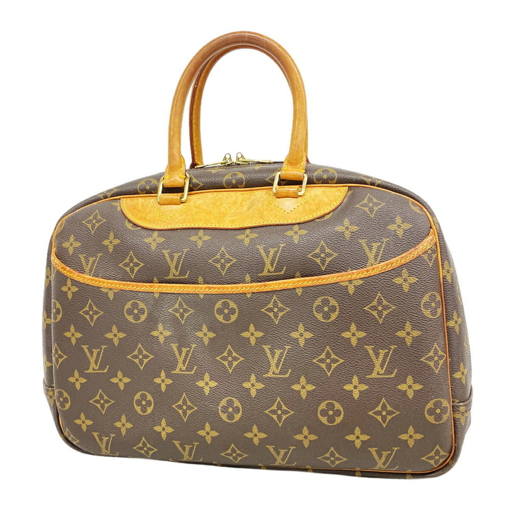Louis Vuitton Monogram Deauville Handbag M47270 Brown Women's